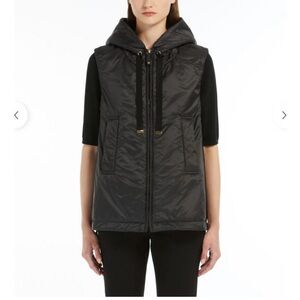 MaxMara Charcoal Hooded Vest